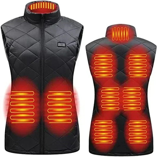 Women's Heated Vest with 9 Heating Zones