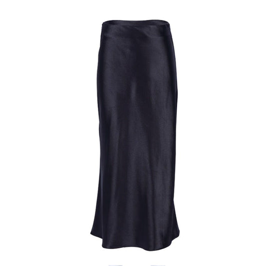 Women's High-Waist Shimmering A-Line Midi Skirt