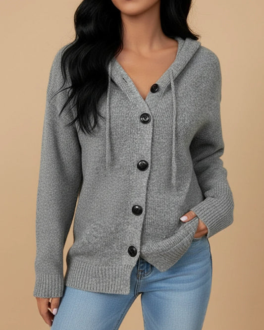 Women's Hooded Cardigan Sweater