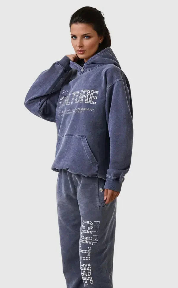 Women's Hoodie with Modern Culture Print