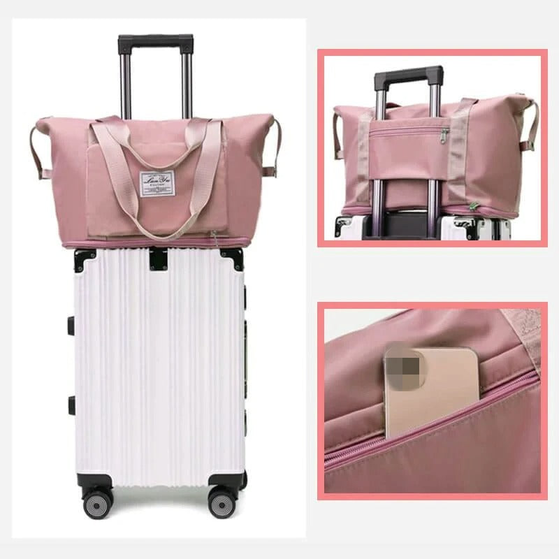 Women's Lightweight Waterproof Expandable Weekender Travel Bag
