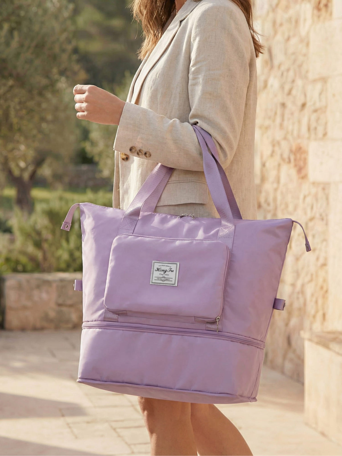 Women's Lightweight Waterproof Expandable Weekender Travel Bag