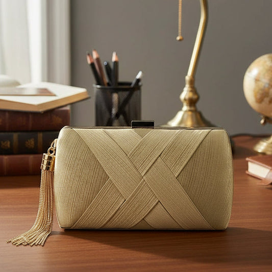Women's Modern Evening Clutch with Tassel