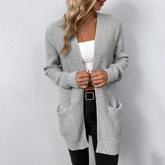 Women's Open-Front Long-Sleeve Cardigan