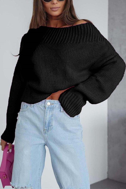 Women's Oversized Off-the-Shoulder Sweater