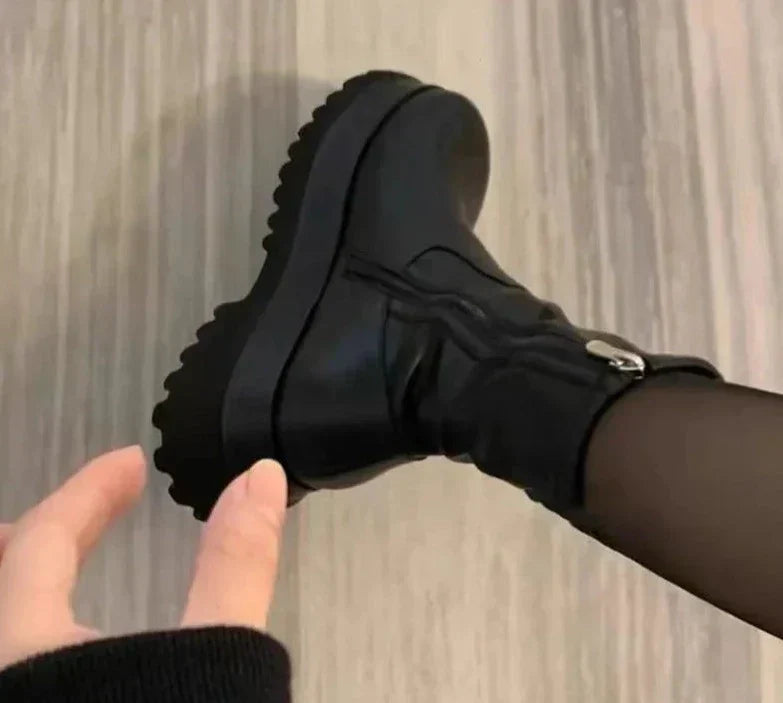 Women's Platform Chelsea Ankle Boots with Warm Lining