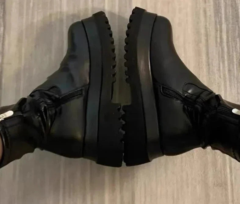 Women's Platform Chelsea Ankle Boots with Warm Lining