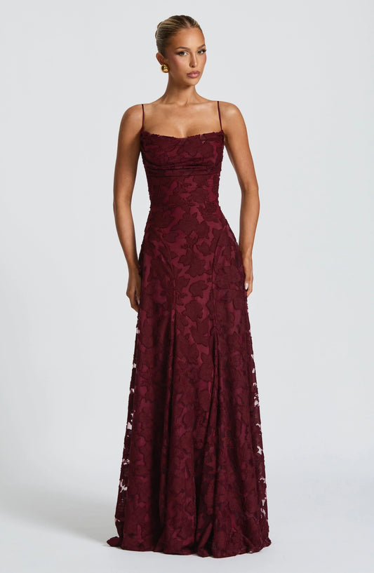 Women's Spaghetti Strap A-Line Maxi Dress
