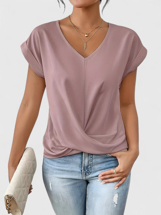 Women's Twist Front V-Neck Top
