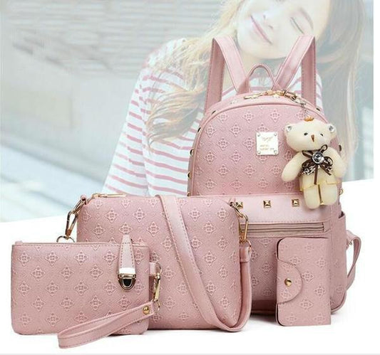Women's Urban Backpack with Adjustable Straps and Gold Accents