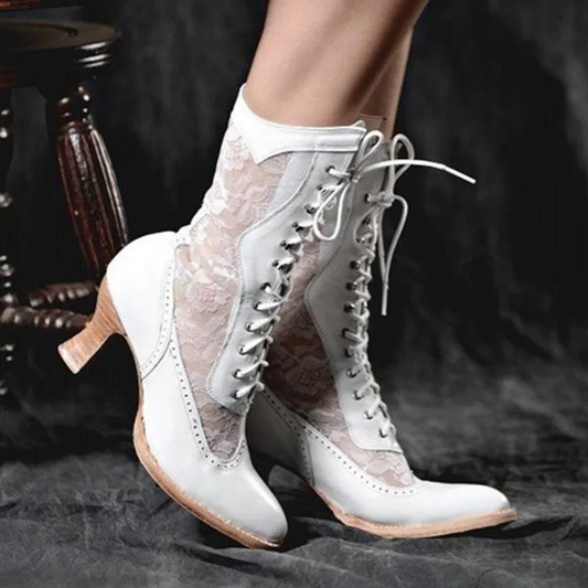 Women's Vintage Ankle Boots - Elegant & Comfortable