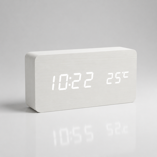 Wood Finish Digital Alarm Clock