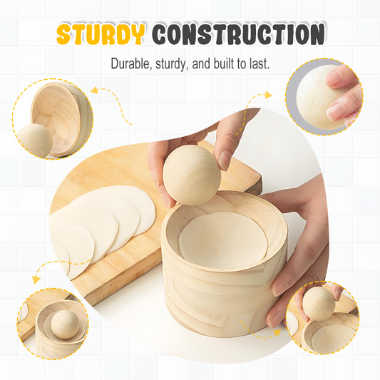 Wooden Dumpling Dough Press with Non-Stick Surface